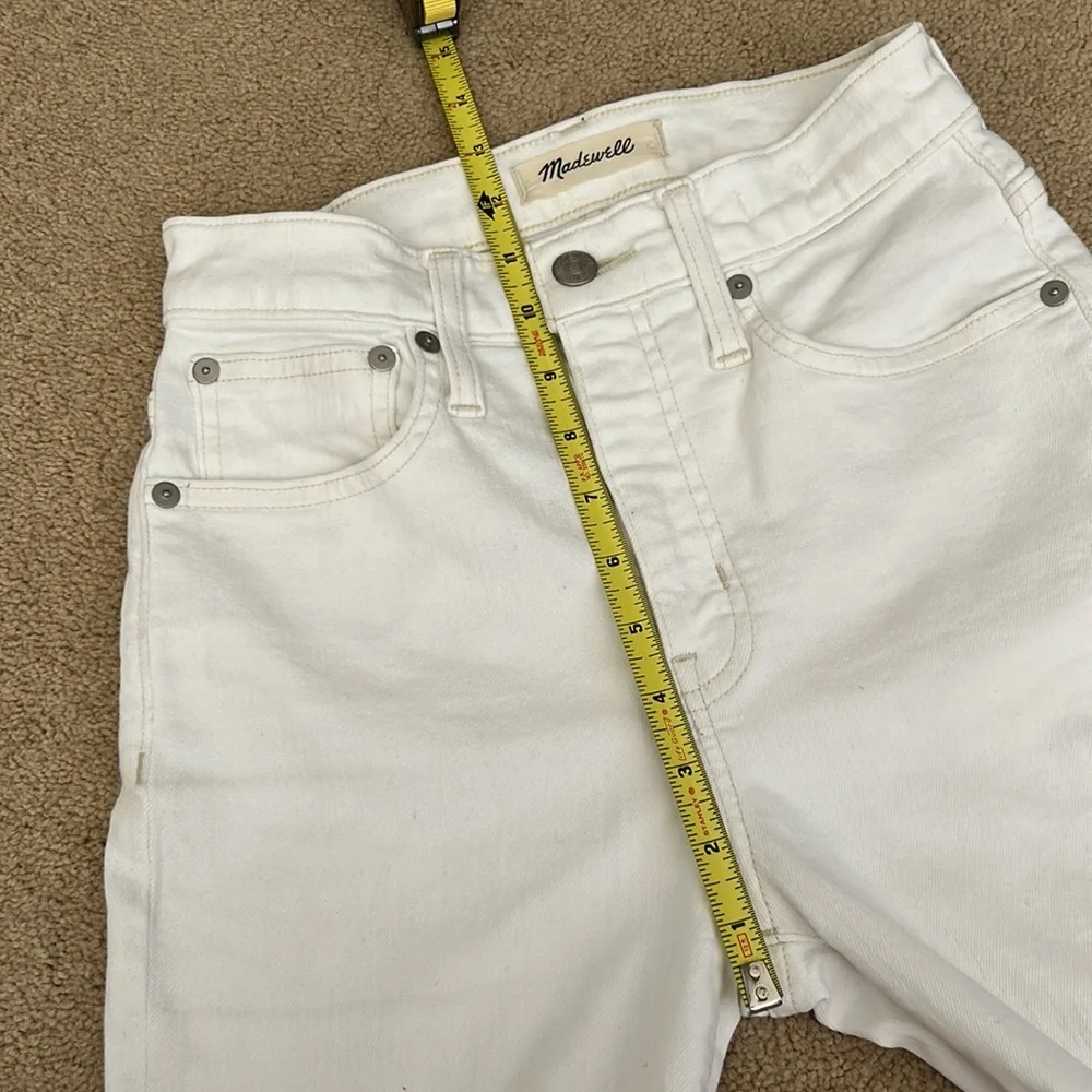 NWOT Madewell Classic Straight Leg Jean Petite Cropped Tile White Sz 23P - Picture 11 of 15